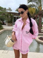 Bawełniany komplet LaMilla w paski