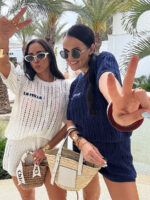 Granatowy ażurowy komplet LaMilla