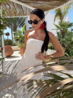 Beżowa ażurowa sukienka LaMilla