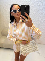 Kombinezon LaMilla w pomarańczowo białe paski