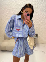 Komplet koszula i spodenki LaMilla niebieski