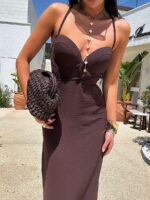 Brązowa sukienka LaMilla