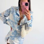 Lniana koszula niebieski Dior LaMilla