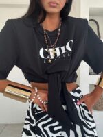 Czarny t-shirt Chic LaMilla