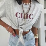 Szary t-shirt chic lamilla