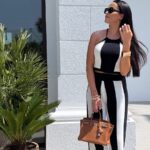 Komplet Lamilla w czarno białe paski