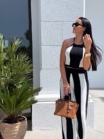 Komplet Lamilla w czarno białe paski