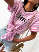 t-shirt chic w paski LaMilla