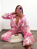 Różowe spodnie i koszula Dior LaMilla