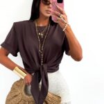 T-shirt brązowy LaMilla