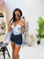 Granatowe jeansowe spodenki LaMilla