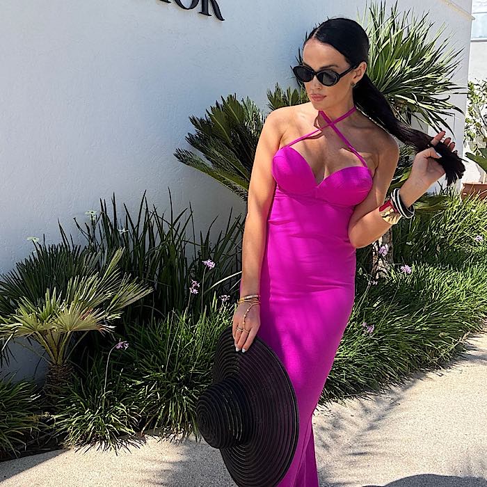 Różowa długa sukienka LaMilla