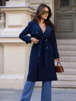 Granatowy trencz Edan