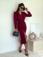 Bordowa sukienka Megi B