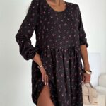 Sukienka Megi B w drobne różowe kwiatuszki