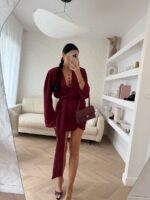 Sukienka kimono LaMilla bordowa