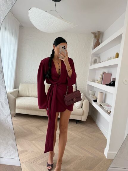 Sukienka kimono LaMilla bordowa