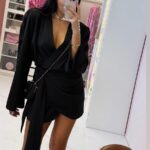 Czarna sukienka kimono LaMilla