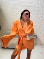 Pomarańczowa sukienka LaMilla kimono