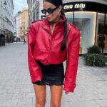 Czerwona kurtka bomberka LaMilla