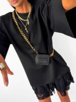 Czarny długi t-shirt LaMilla