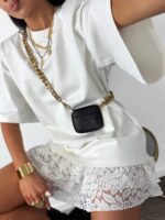 Biała bluzka LaMilla o przedłużanym fasonie