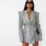 Popielata marynarka Wigilia LaMilla