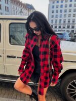 Koszula w czerwono czarną kratę LaMilla