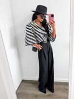 Czarne eleganckie spodnie na kantkę LaMilla