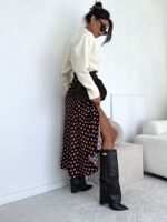 Brązowa spódnica w groszki Megi B