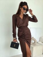 Brązowa sukienka Megi b