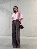 Brązowe eleganckie spodnie LaMilla