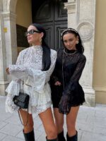 Czarna koronkowa bluzka LaMilla