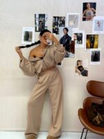 Karmelowy komplet LaMilla spodnie i bluza