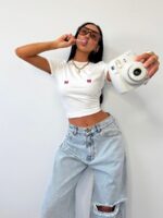 Biały t-shirt kokardki LaMilla