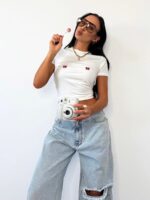 Biały podkoszulek kokardki LaMilla