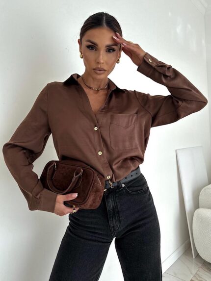 Koszula Megi B czekoladowa
