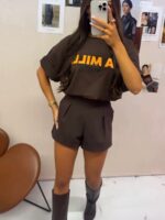 Brązowy t-shirt LaMilla Paris