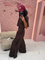 Brązowe spodnie z siatką LaMilla