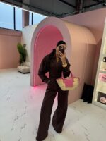 Brązowa bluzka wiązana LaMilla