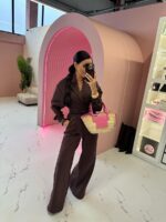 Brązowa wiązana bluzka kurteczka LaMilla