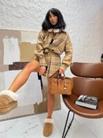 Koszula flanelowa w kratkę LaMilla beżowa - obrazek 4