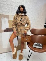 Flanelowa koszula w kratę LaMilla beżowa