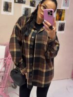 Koszula w brązową kratę LaMilla flanela