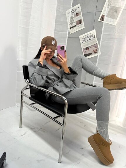 szare narciarki legginsy LaMilla