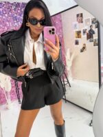 Czarne eleganckie spodenki bombka LaMilla