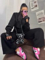 Czarny komplet dresowy LaMilla bluza i spodnie