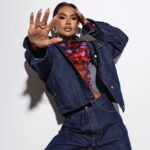 Granatowa jeansowa katana LaMilla