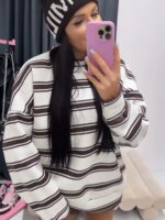 Bluza w brązowe paski LaMilla