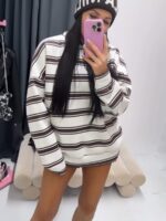 Bluza LaMilla w brązowe paski